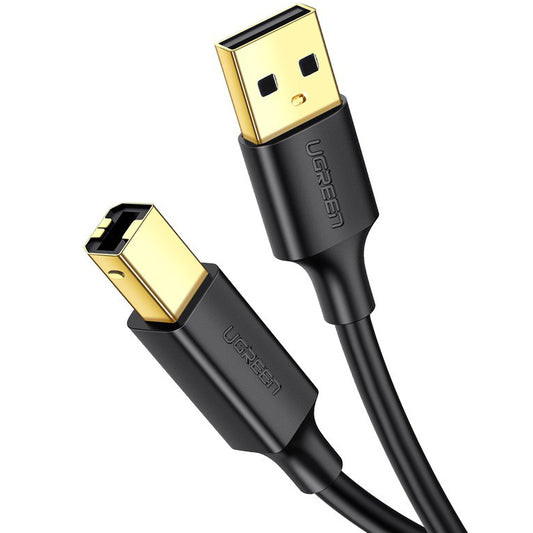 Tiskárenský kabel UGREEN US135, USB-A - USB-B, 3m, černý
