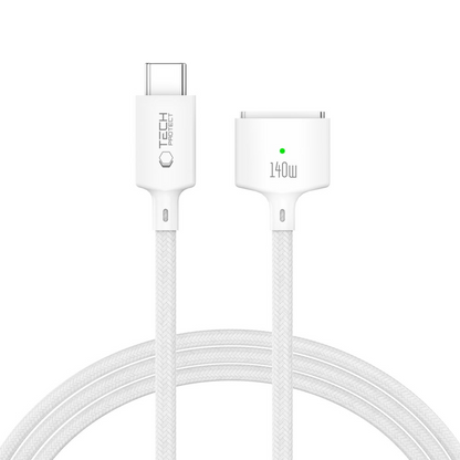 Nabíjecí kabel Tech-Protect MMC01 Ultraboost, USB-C - MagSafe 3, 140W, 2m, bílý
