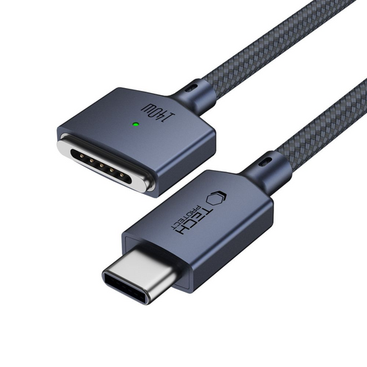 Nabíjecí kabel Tech-Protect MMC01 Ultraboost, USB-C - MagSafe 3, 140W, 2m, Tmavě modrý