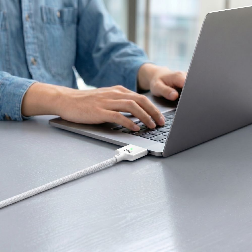 Nabíjecí kabel Tech-Protect MMC01 Ultraboost, USB-C - MagSafe 3, 140W, 2m, bílý