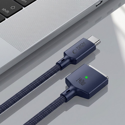 Nabíjecí kabel Tech-Protect MMC01 Ultraboost, USB-C - MagSafe 3, 140W, 2m, Tmavě modrý