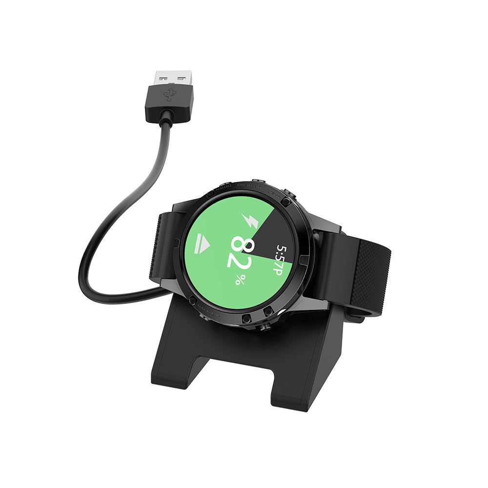 Nabíjecí kabel Techsuit TGC3 pro Garmin Fenix 5 Plus / 7X / 6X / 6 / 5, USB-A, černý