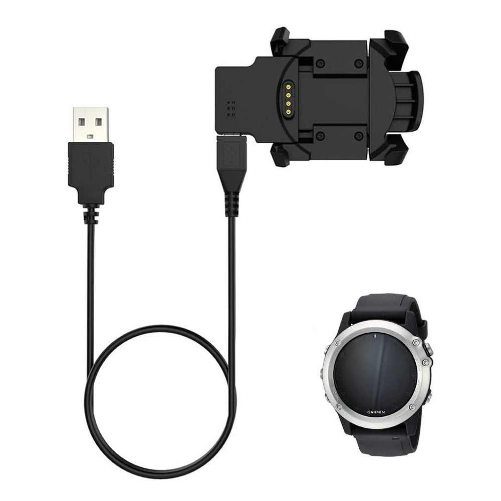 Nabíjecí kabel Techsuit TGC5 pro Garmin Fenix 3 Sapphire / 3 HR / 3, USB-A, černý