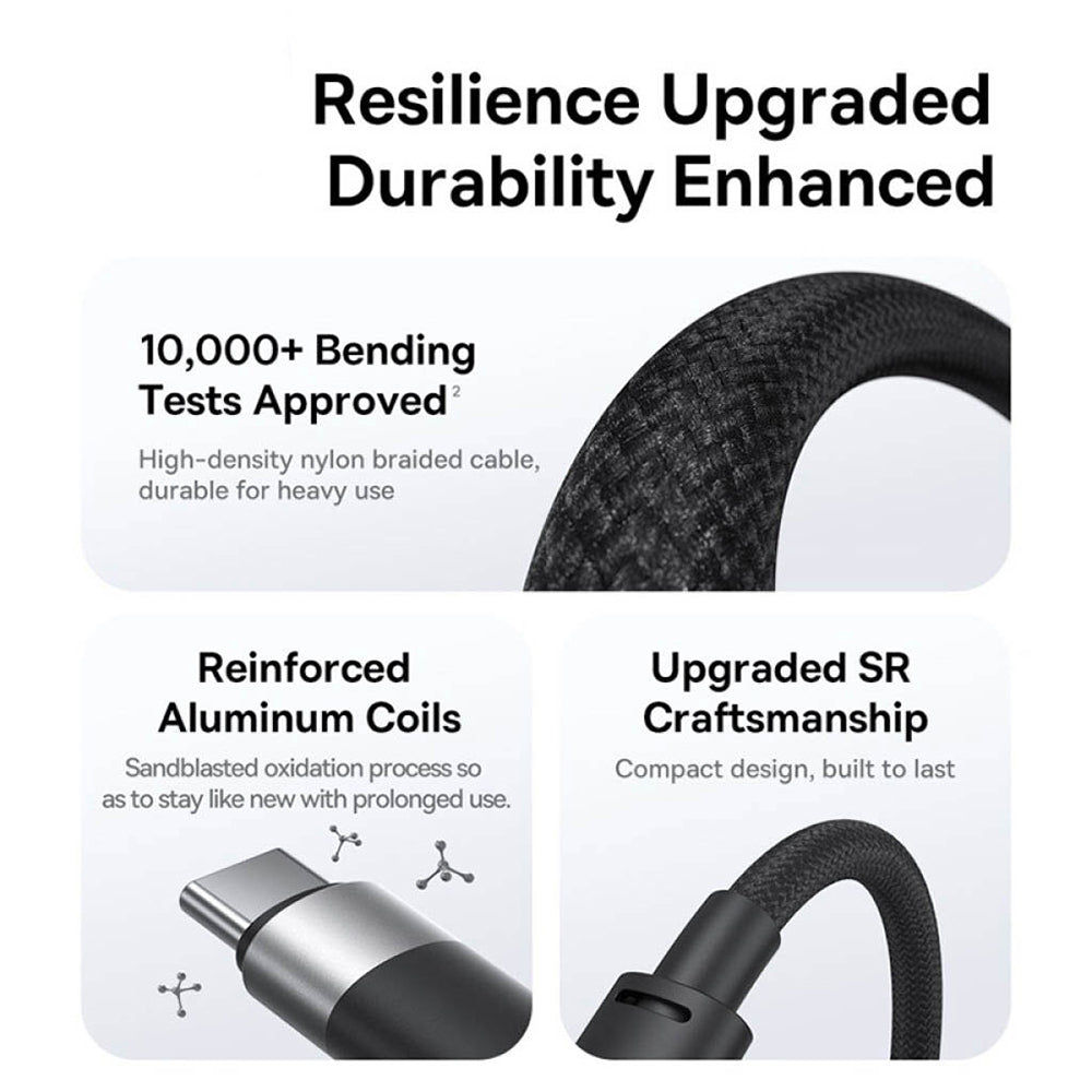 Nabíjecí kabel USB-A - Lightning / microUSB / USB-C Baseus StarSpeed 3v1, 20W, 0.6m, Černý P10319900111-00