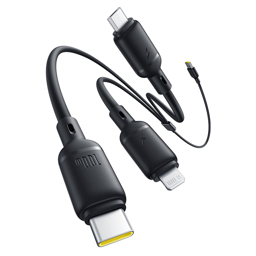 Nabíjecí kabel USB-A - Lightning / microUSB / USB-C Baseus Silky 3v1, 100W, 1.5m, Černý P10377705123-00