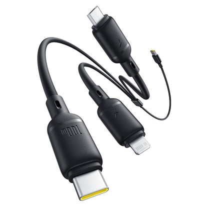 Nabíjecí kabel USB-A - Lightning / microUSB / USB-C Baseus Silky 3v1, 100W, 1.5m, Černý P10377705123-00