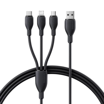 Nabíjecí kabel USB-A - Lightning / microUSB / USB-C Baseus Ultra Fast 3v1, 18W, 1.3m, Černý P10376303121-00