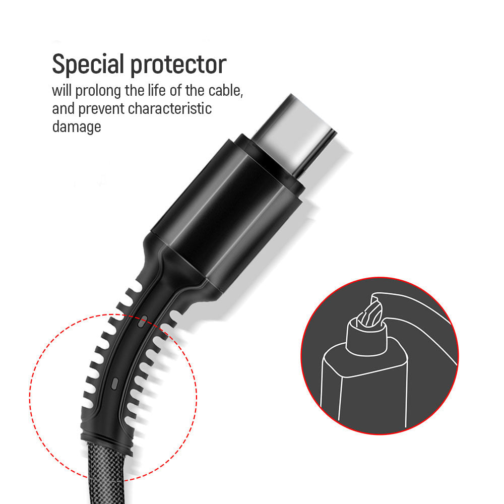 Nabíjecí kabel USB-A - Lightning / microUSB / USB-C ColorWay CW-CBU3003, 20W, 1.2m, šedý