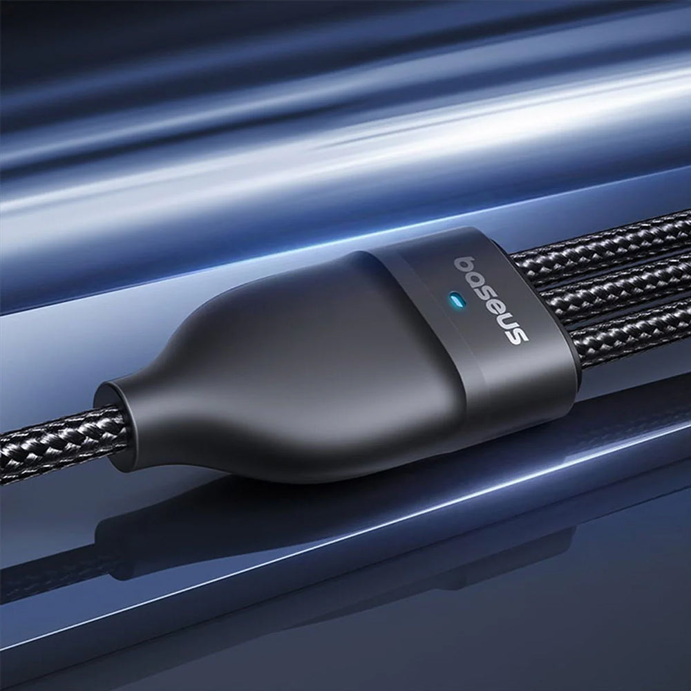 Nabíjecí kabel USB-A / USB-C - Lightning / 2 x USB-C Baseus Flash Series III 3v1, 100W, 1.5m, Černý P10377800U01-00