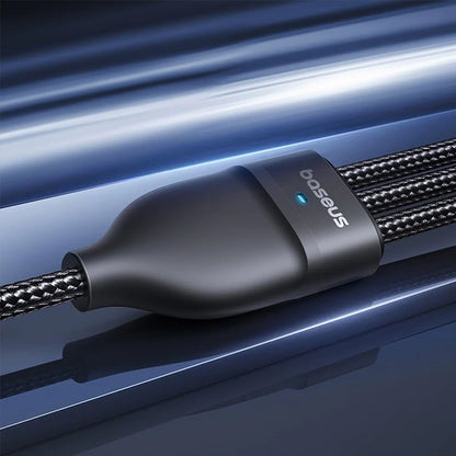 Nabíjecí kabel USB-A / USB-C - Lightning / 2 x USB-C Baseus Flash Series III 3v1, 100W, 1.5m, Černý P10377800U01-00