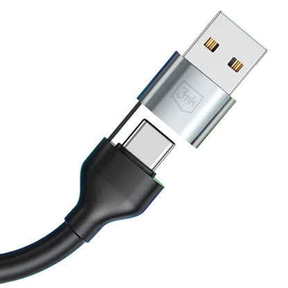 Nabíjecí kabel USB-A / USB-C - Lightning / microUSB / USB-C 3MK Hyper N, 18W, 1.2m, černý