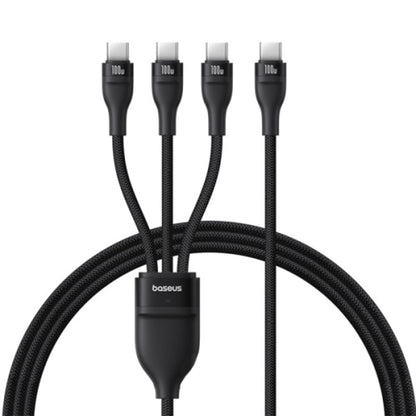 Nabíjecí kabel USB-C - 3 x USB-C Baseus Flash Series III 3v1, 100W, 1.5m, Černý P10377503111-00