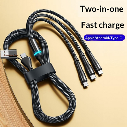 Nabíjecí kabel USB-C / USB-A - Lightning / microUSB / USB-C OEM B6, 100W, 1,2m, černý
