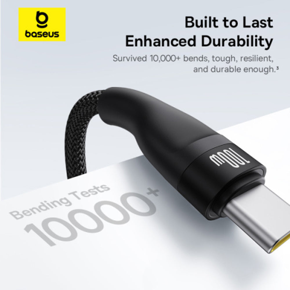 Nabíjecí kabel USB-C - 3 x USB-C Baseus Flash Series III 3v1, 100W, 1.5m, Černý P10377503111-00