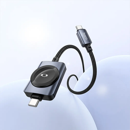 USB-C Nabíjecí Kabel - USB-C HOCO CW66 2v1, 100W, 1,2m, Černá