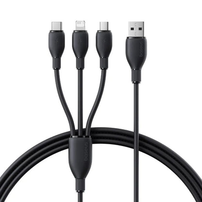 Kabel pro nabíjení USB-C - Lightning / microUSB / USB-C Baseus Ultra Fast 3v1, 20W, 0.8m, Černý P10377501111-00