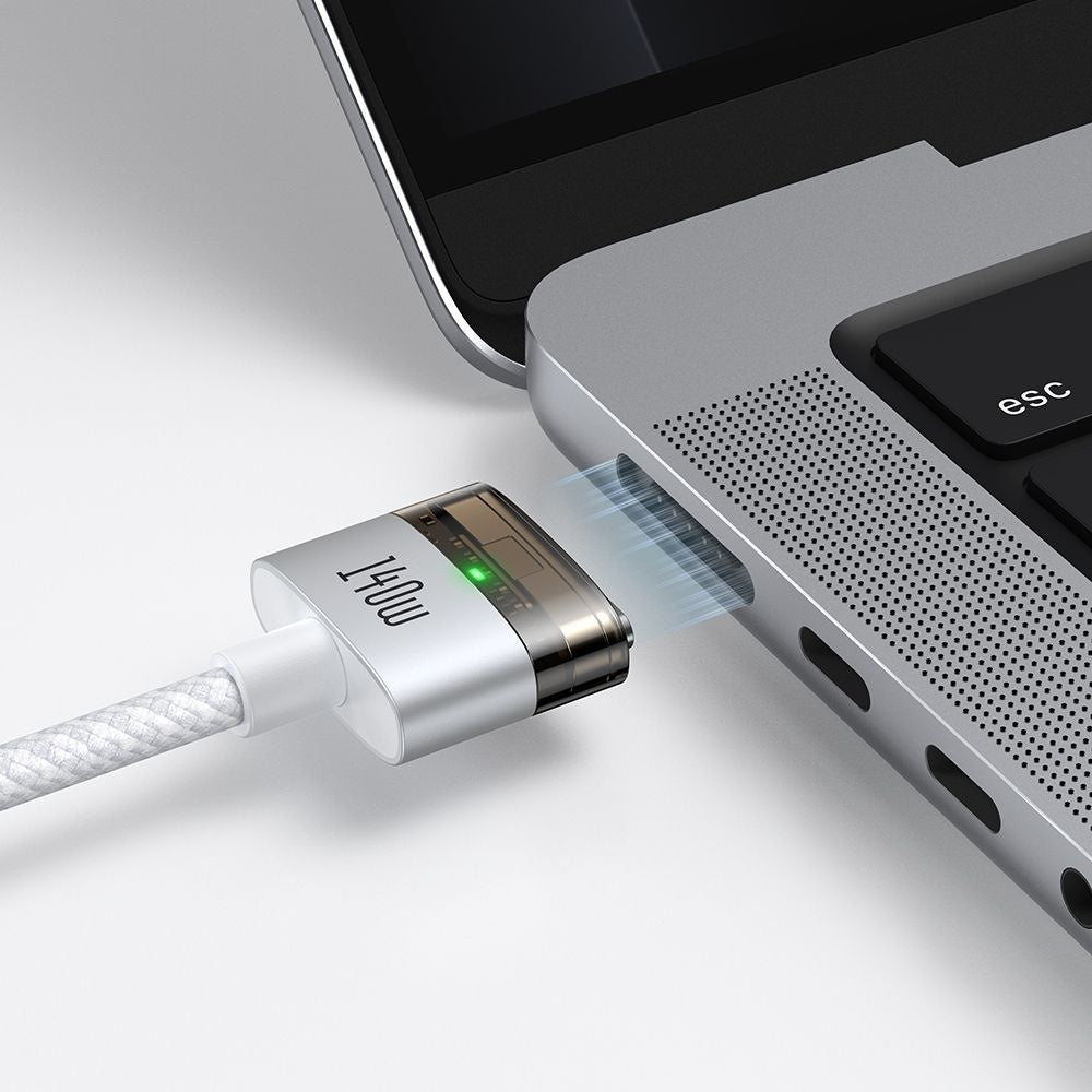 Nabíjecí kabel McDodo CA-2071, USB-C - MagSafe 3, 140W, 2m, Bílý