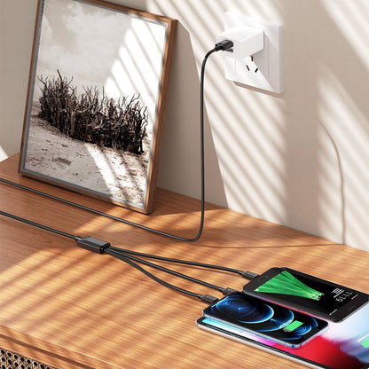 Nabíjecí kabel USB-A - Lightning / microUSB / USB-C HOCO X74 3v1, 18W, 1m, Černý