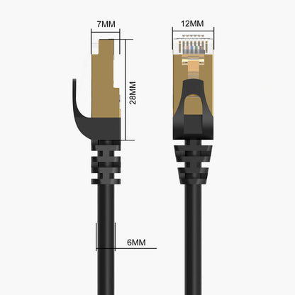 Síťový kabel Orico PUG-C7, UTP, Cat7, 1m, černý