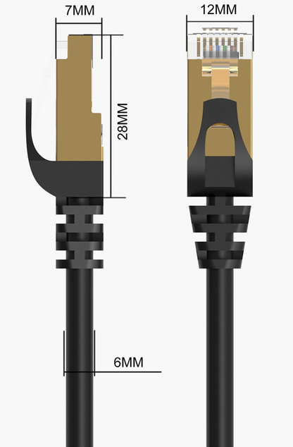 Síťový kabel Orico PUG-C7, UTP, Cat7, 5m, černý