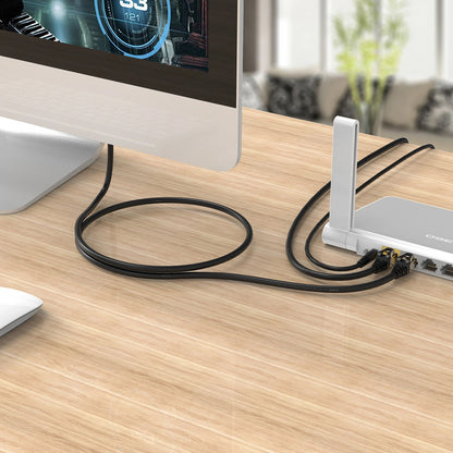 Síťový kabel Orico PUG-C7, UTP, Cat7, 1m, černý
