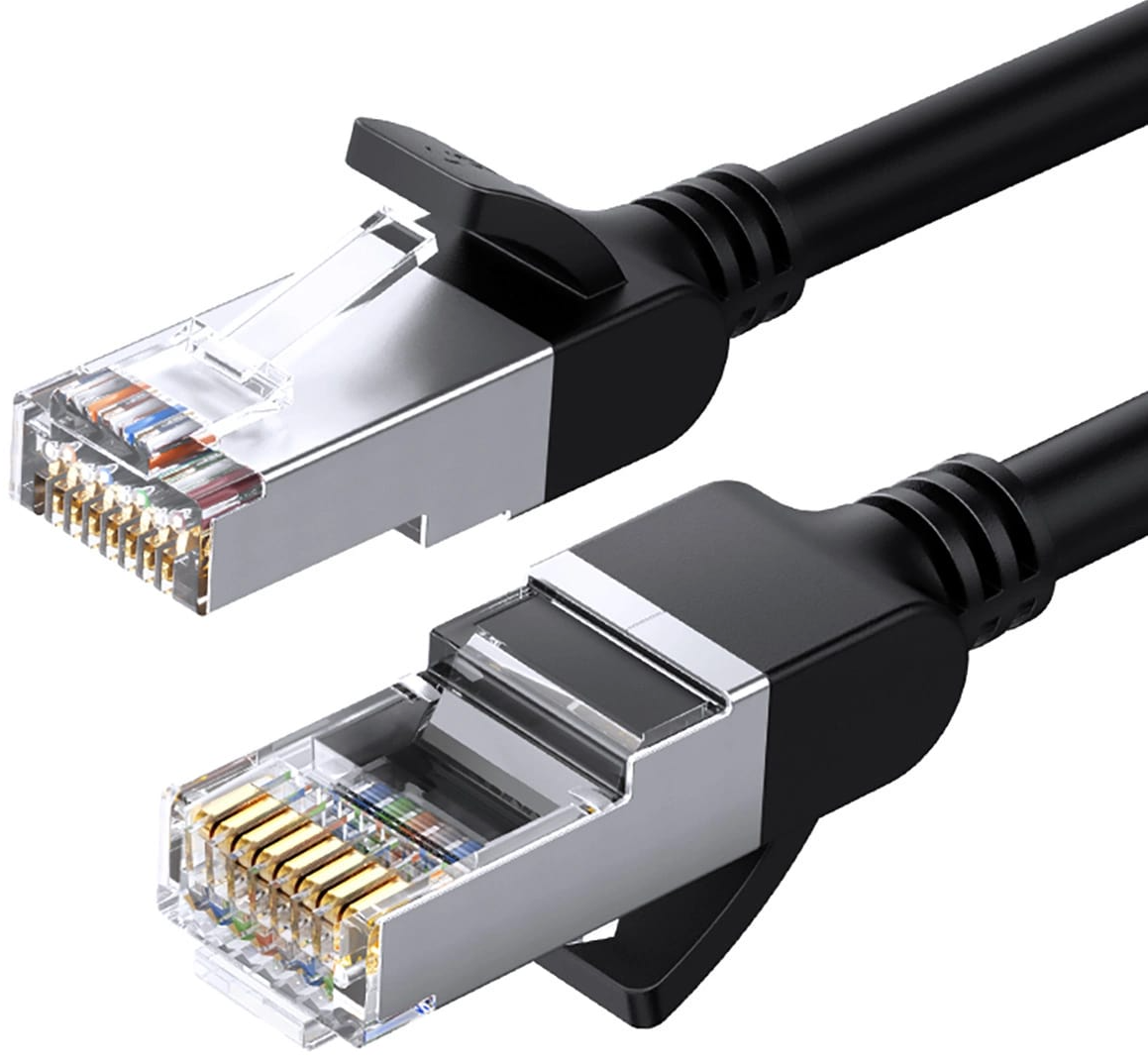 UGREEN NW101 Flat Network Cable, UTP, Cat6, 3m, Black
