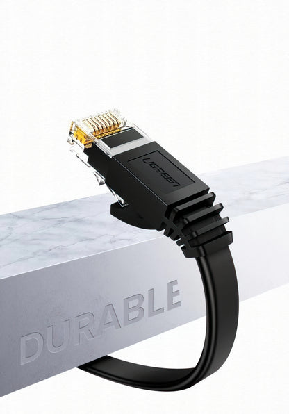 Síťový kabel UGREEN NW102 Flat, UTP, Cat6, 3m, černý