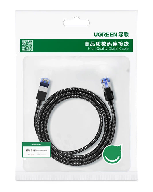 Síťový kabel UGREEN NW153, UTP, Cat8, 1m, Černý