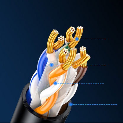 Síťový kabel UGREEN NW316, UTP, Cat6, 8m, černý