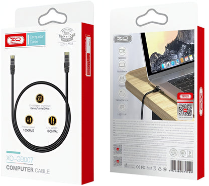 Síťový kabel XO Design GB007, UTP, Cat6, 1m, Černý