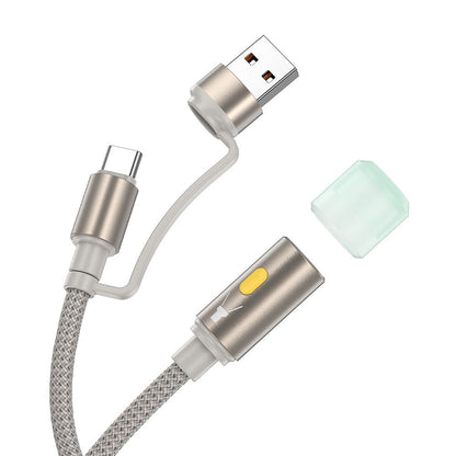 Kabel Led HOCO UA38C, USB-C / USB-A, 0,3m, Zlatý