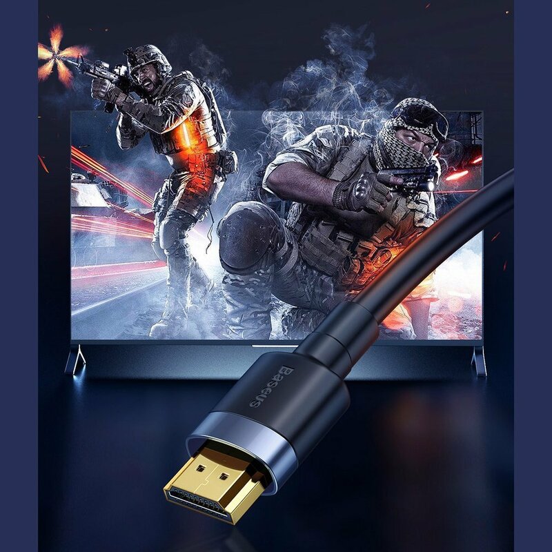 Baseus Cafule Video Cable, HDMI - HDMI, 4K, 5m, Black CADKLF-H01