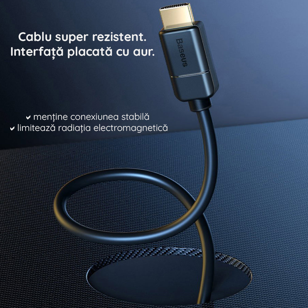 Video kabel Baseus High Definition, HDMI - HDMI, 4K, 5m, Černý CAKGQ-D01