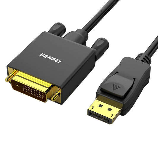 Benfei Video Kabel, DisplayPort - DVI, 1080P, 0,9 m, Černý