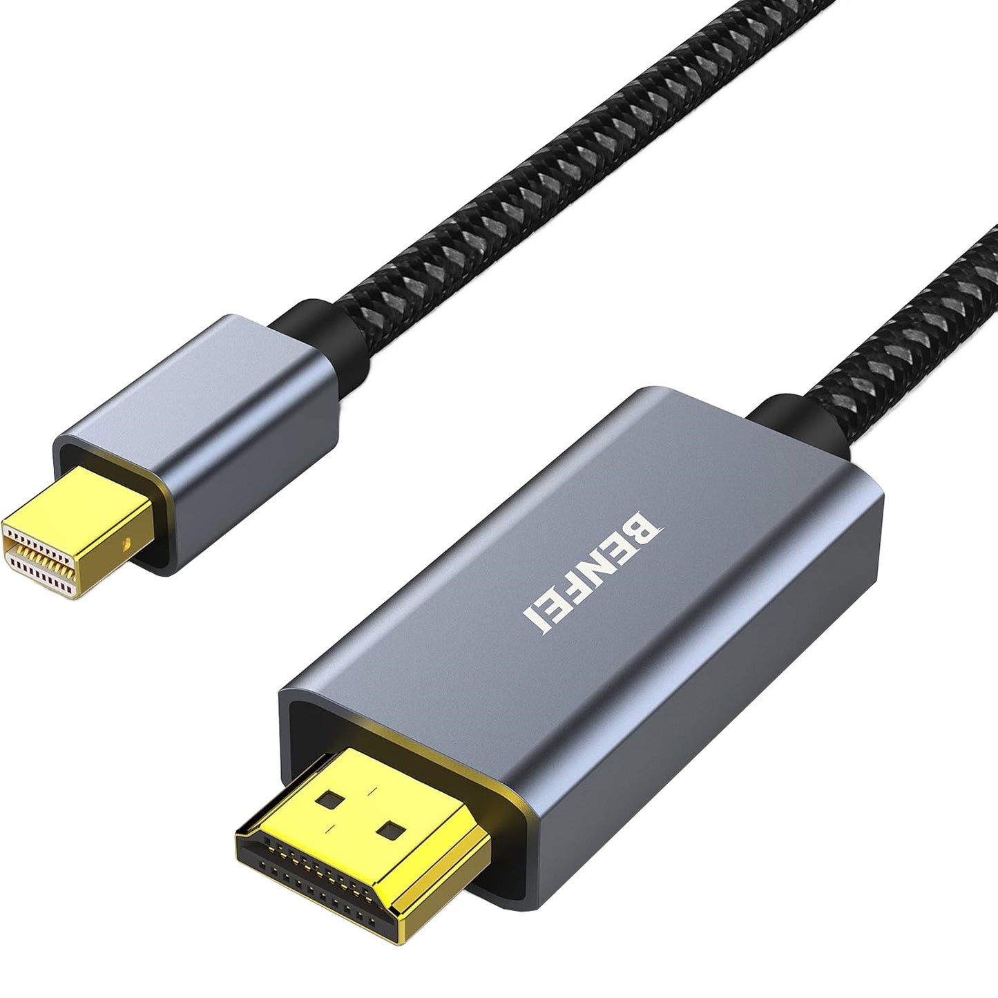 Benfei Video Kabel, MiniDisplayPort - HDMI, 4K, 0,9 m, Šedý