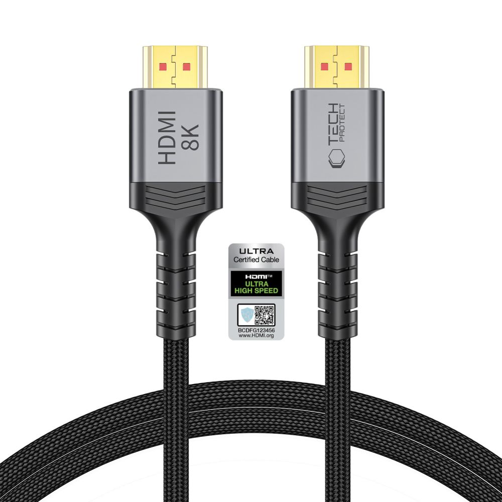 Video kabel Tech-Protect Ultraboost 2, HDMI - HDMI, 8K, 1m, černý