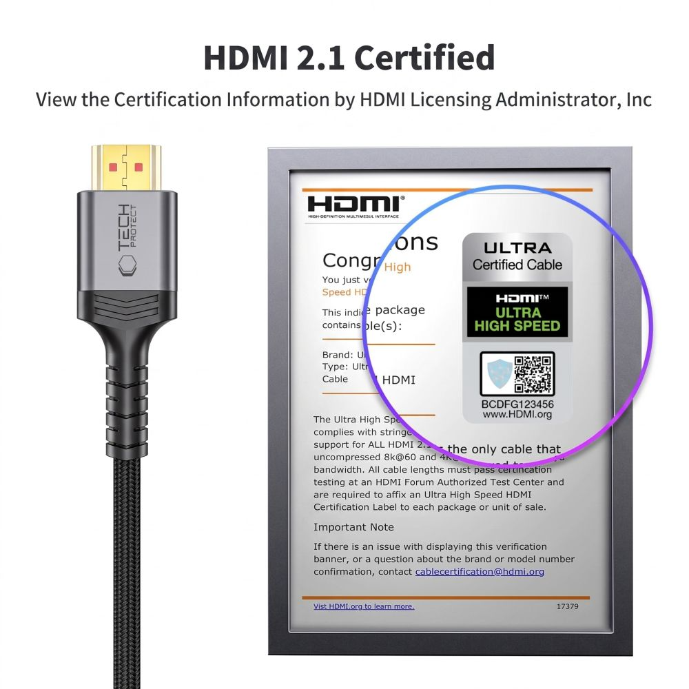Video kabel Tech-Protect Ultraboost 2, HDMI - HDMI, 8K, 1m, černý