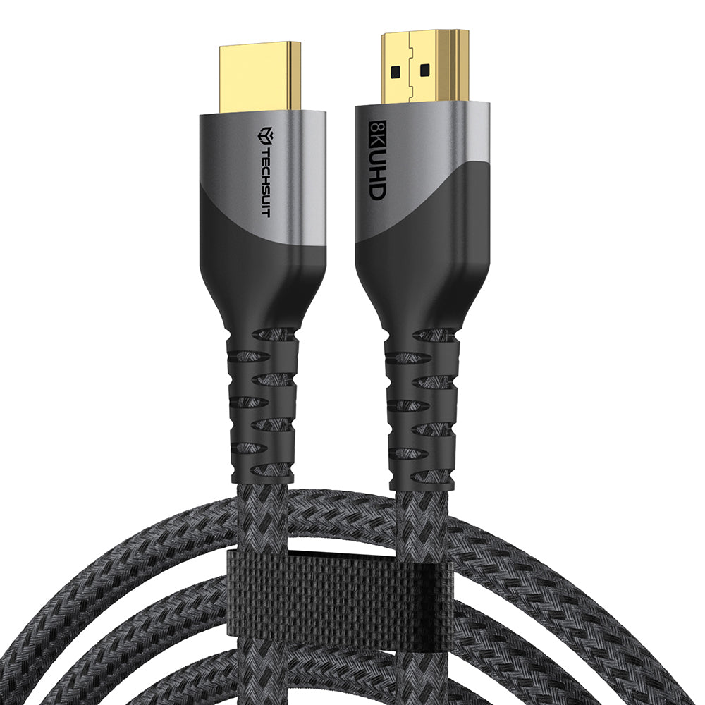 Video kabel Techsuit NexusVision Pro CX3, HDMI - HDMI, 8K, 2m, Šedý