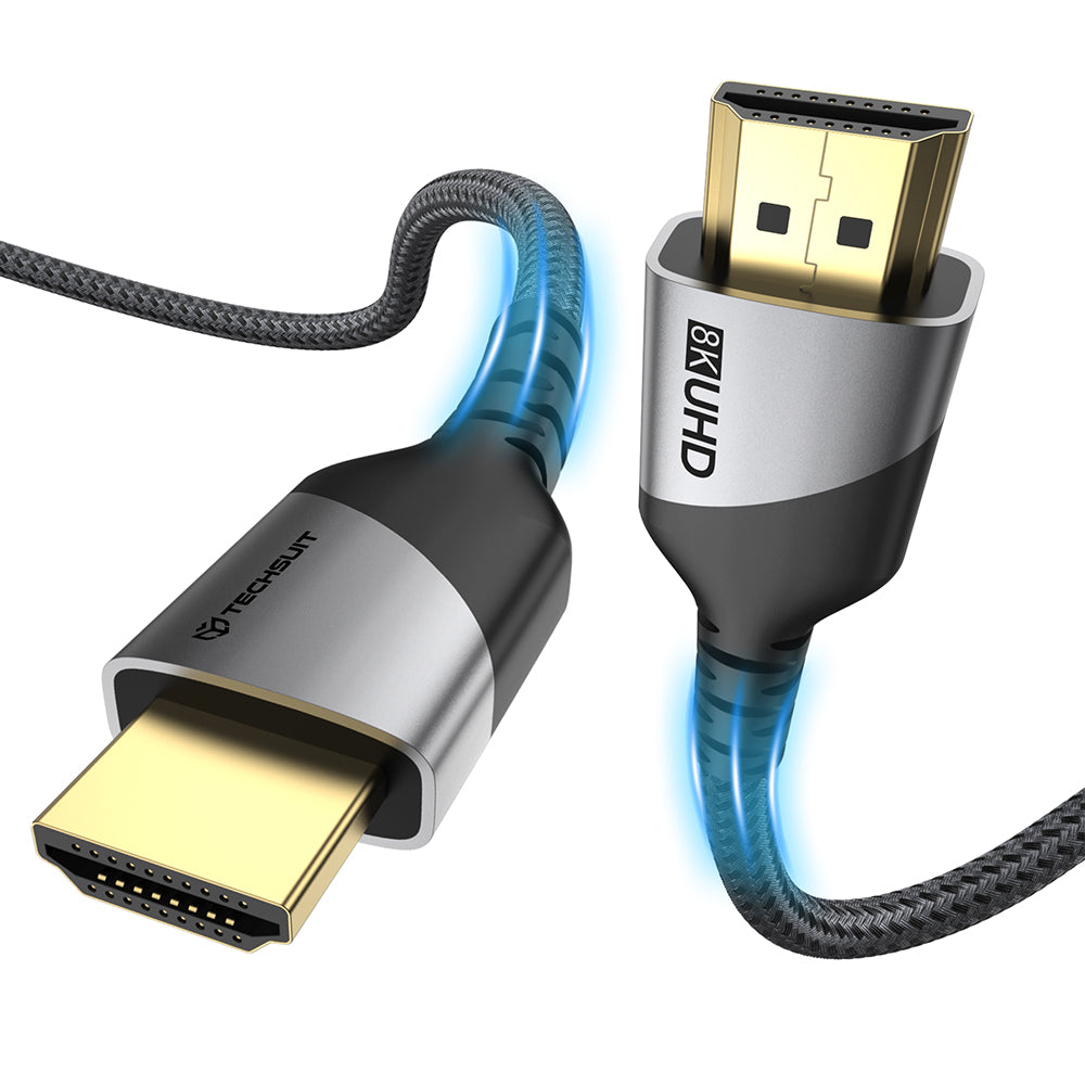 Video kabel Techsuit NexusVision Pro CX3, HDMI - HDMI, 8K, 2m, Šedý