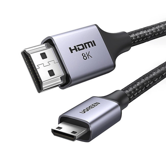 Video kabel UGREEN HD163, miniHDMI - HDMI, 8K, 2m, šedý