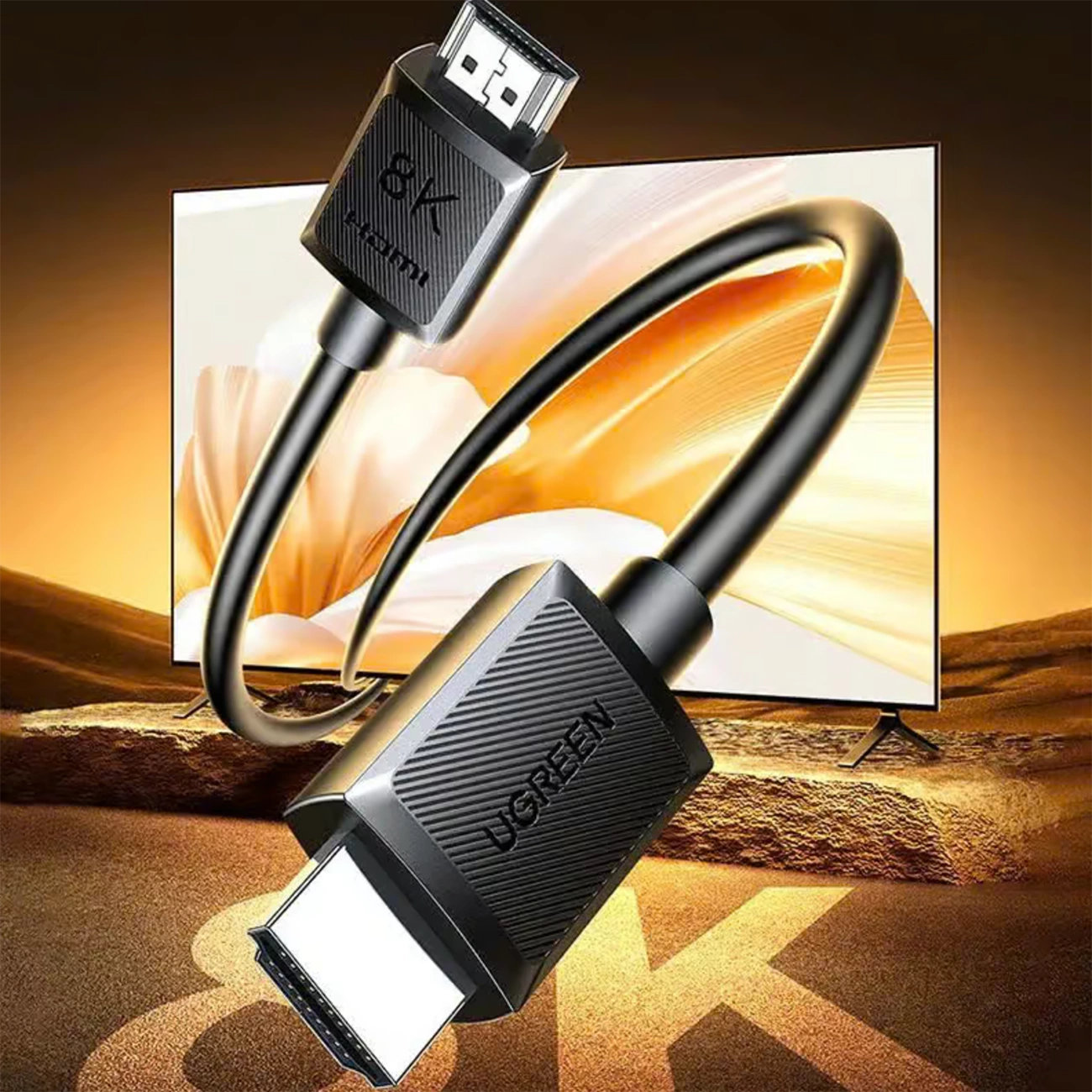 Video kabel UGREEN HD175 (45434), HDMI - HDMI, 8K, 5m, černý