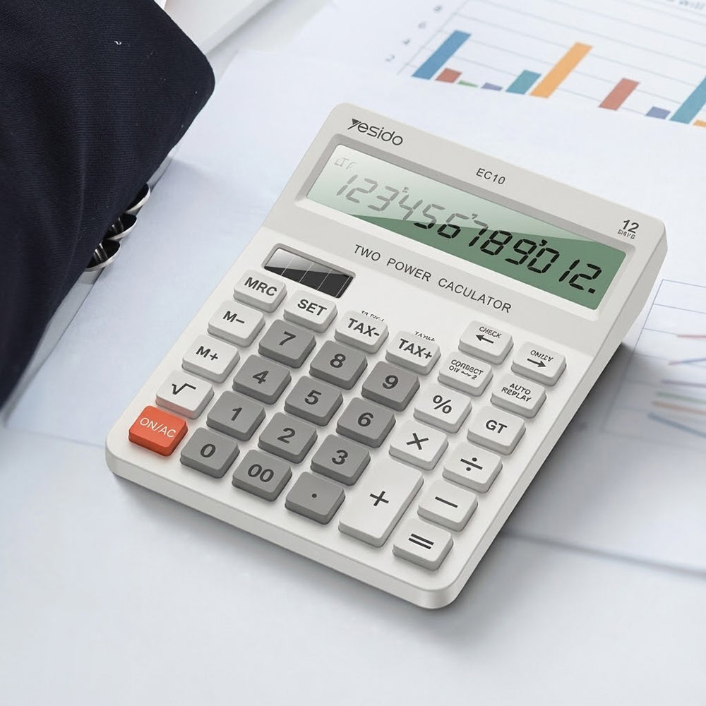 Kalkulačka Yesido EC10 pro kancelář, bílá