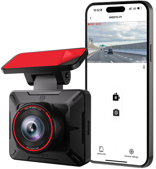 Autokamera Akeeyo P1, 1080P, Wi-Fi