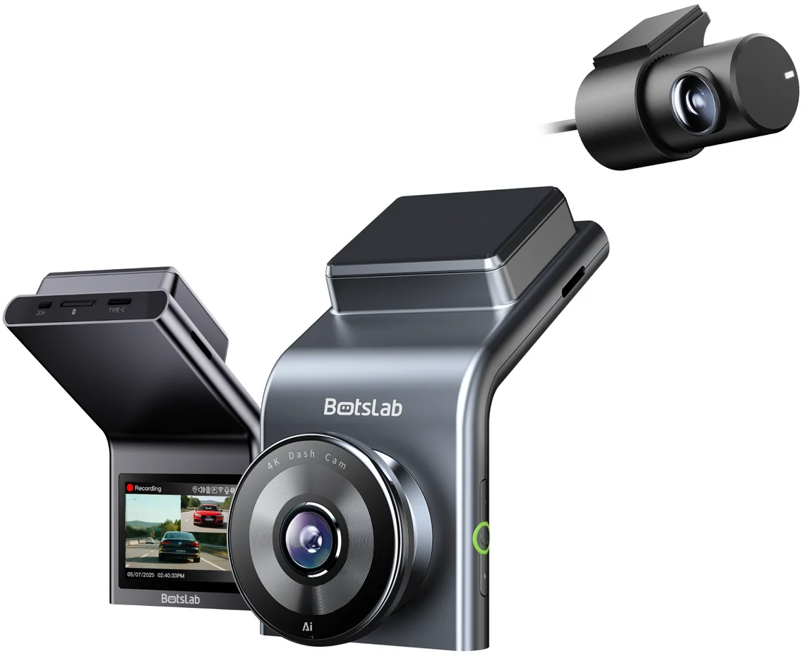 Přední a zadní kamera do auta Botslab G300H Plus, 4K, Wi-Fi, GPS, displej 2,4 palce