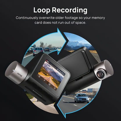 Auto Kamera Přední Zadní 70mai Dash Cam A510, 3K, GPS, Wi-Fi, Displej 2 palce