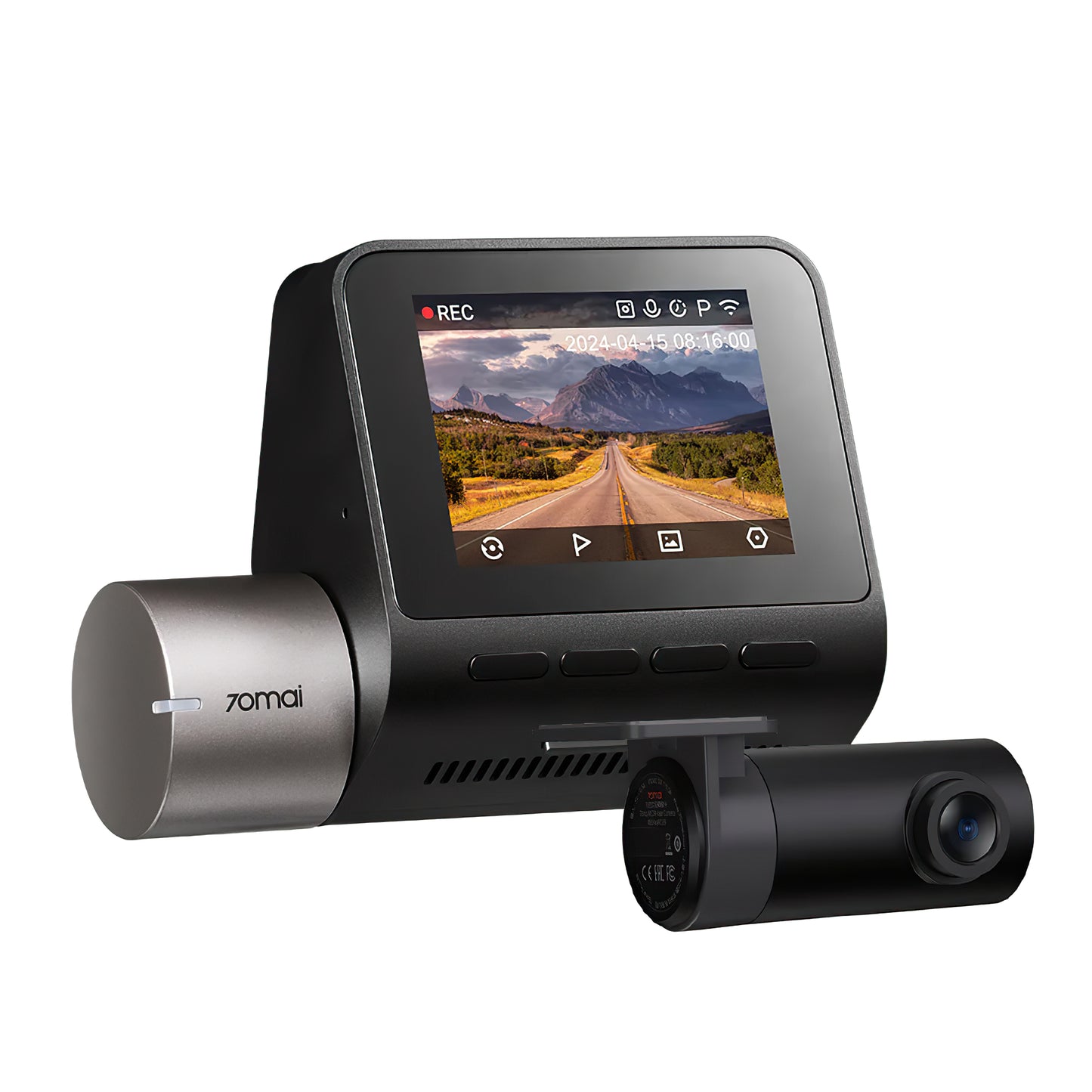 Auto Kamera Přední Zadní 70mai Dash Cam A510, 3K, GPS, Wi-Fi, Displej 2 palce