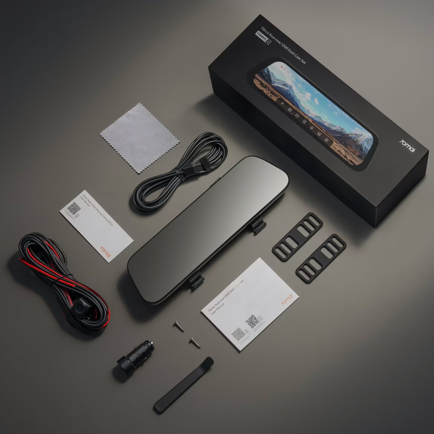 Auto kamera Přední Zadní 70mai Dash Cam S500, 3K, Wi-Fi, Displej 9,35 palce