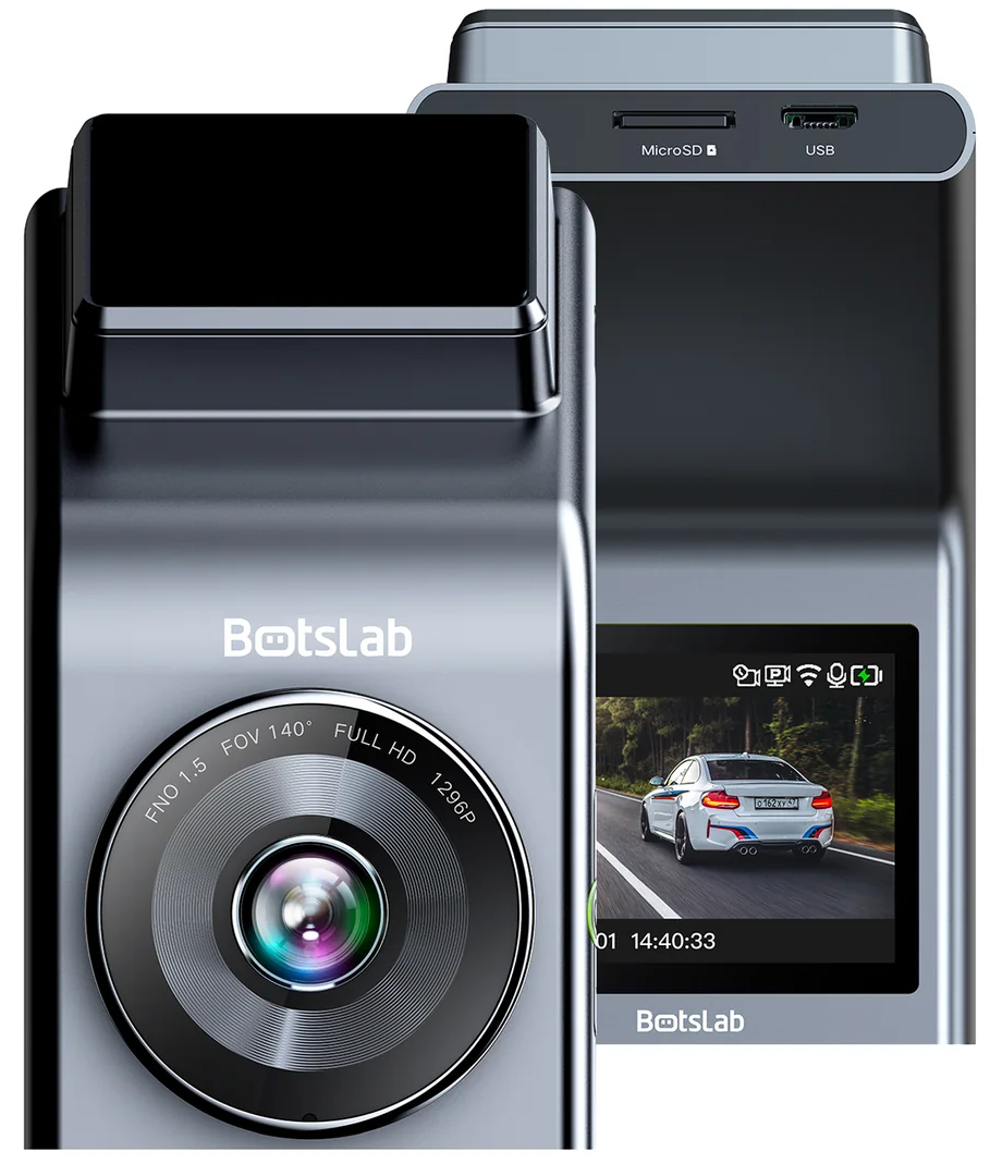 Přední a zadní kamera do auta Botslab G300H Plus, 4K, Wi-Fi, GPS, displej 2,4 palce
