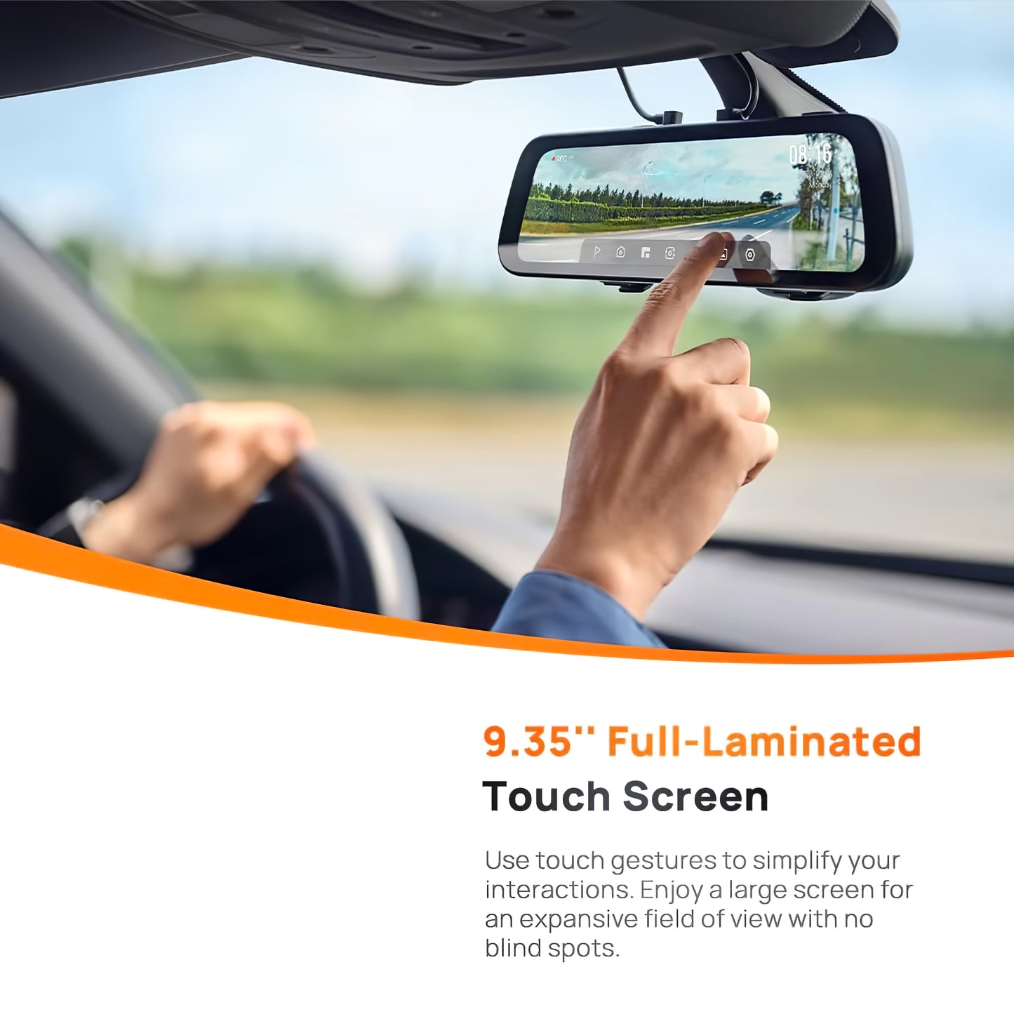 Auto kamera Přední Zadní 70mai Dash Cam S500, 3K, Wi-Fi, Displej 9,35 palce