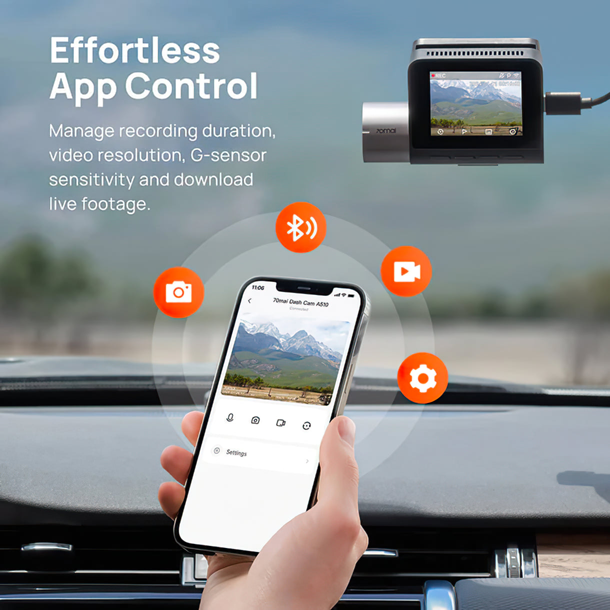 Auto Kamera Přední Zadní 70mai Dash Cam A510, 3K, GPS, Wi-Fi, Displej 2 palce